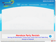 Tablet Screenshot of mendozapartyrentals.com
